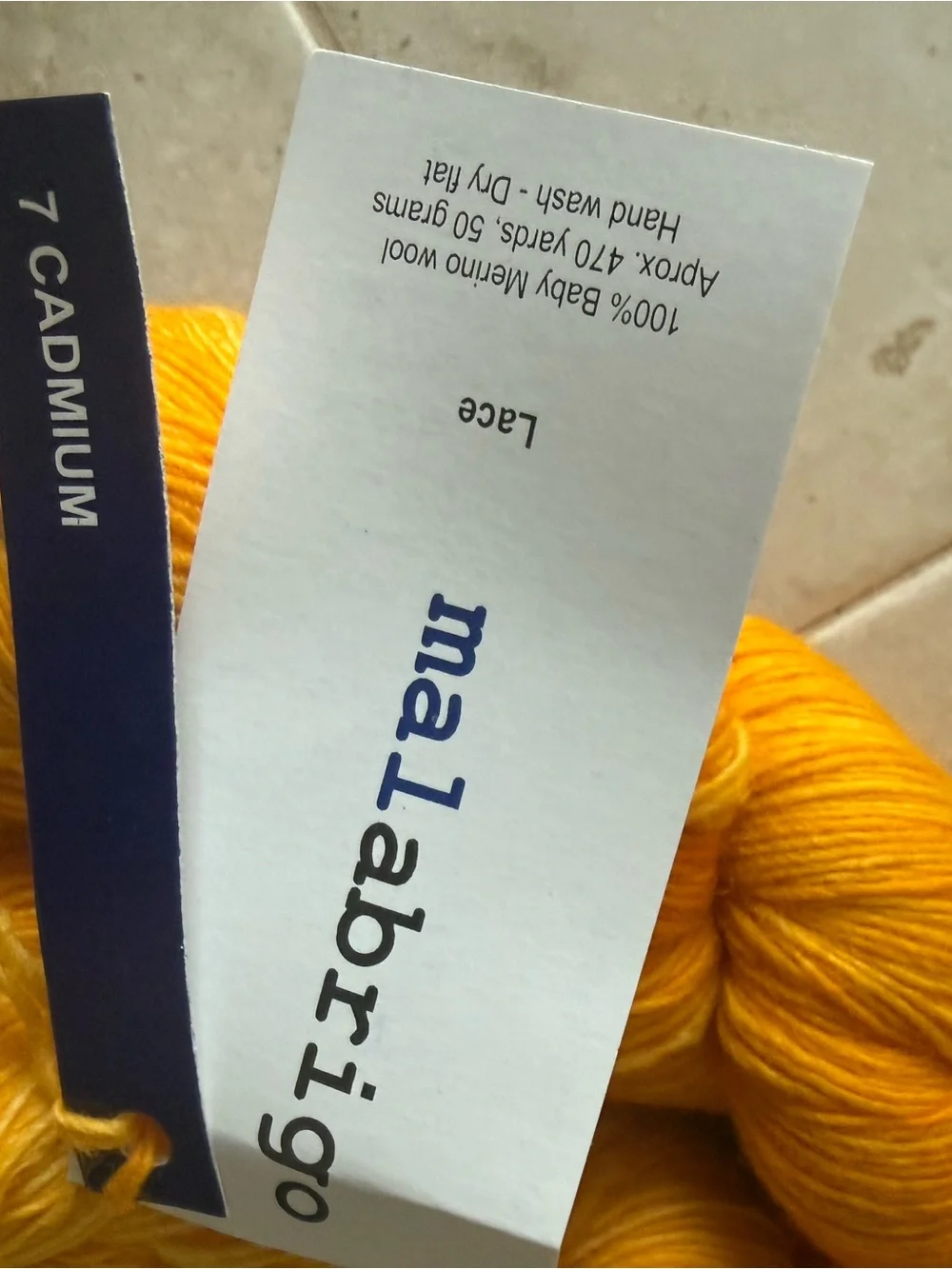 Malabrigo Lace Yarn in Vibrant Golden Yellow - Cadmium